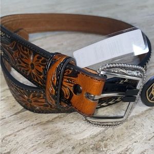 Ariat Men's Genuine Leather Design WESTERN BELT